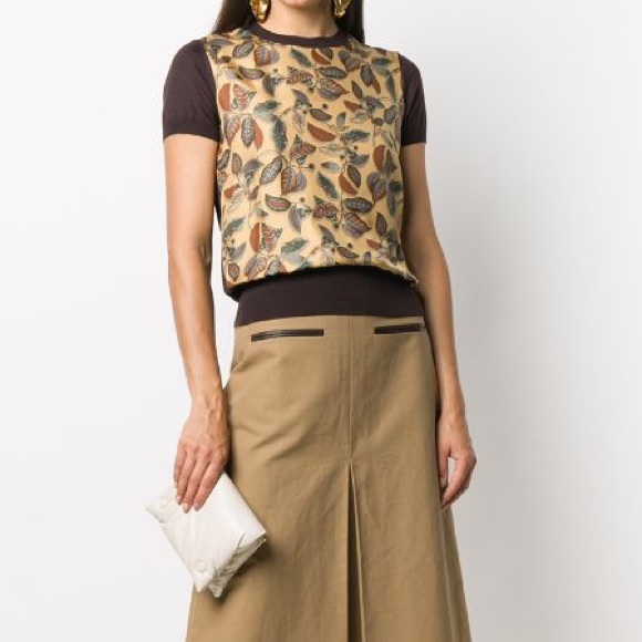 Rare SALVATORE FERRAGAMO silk short sleeve top M - Picture 8 of 13